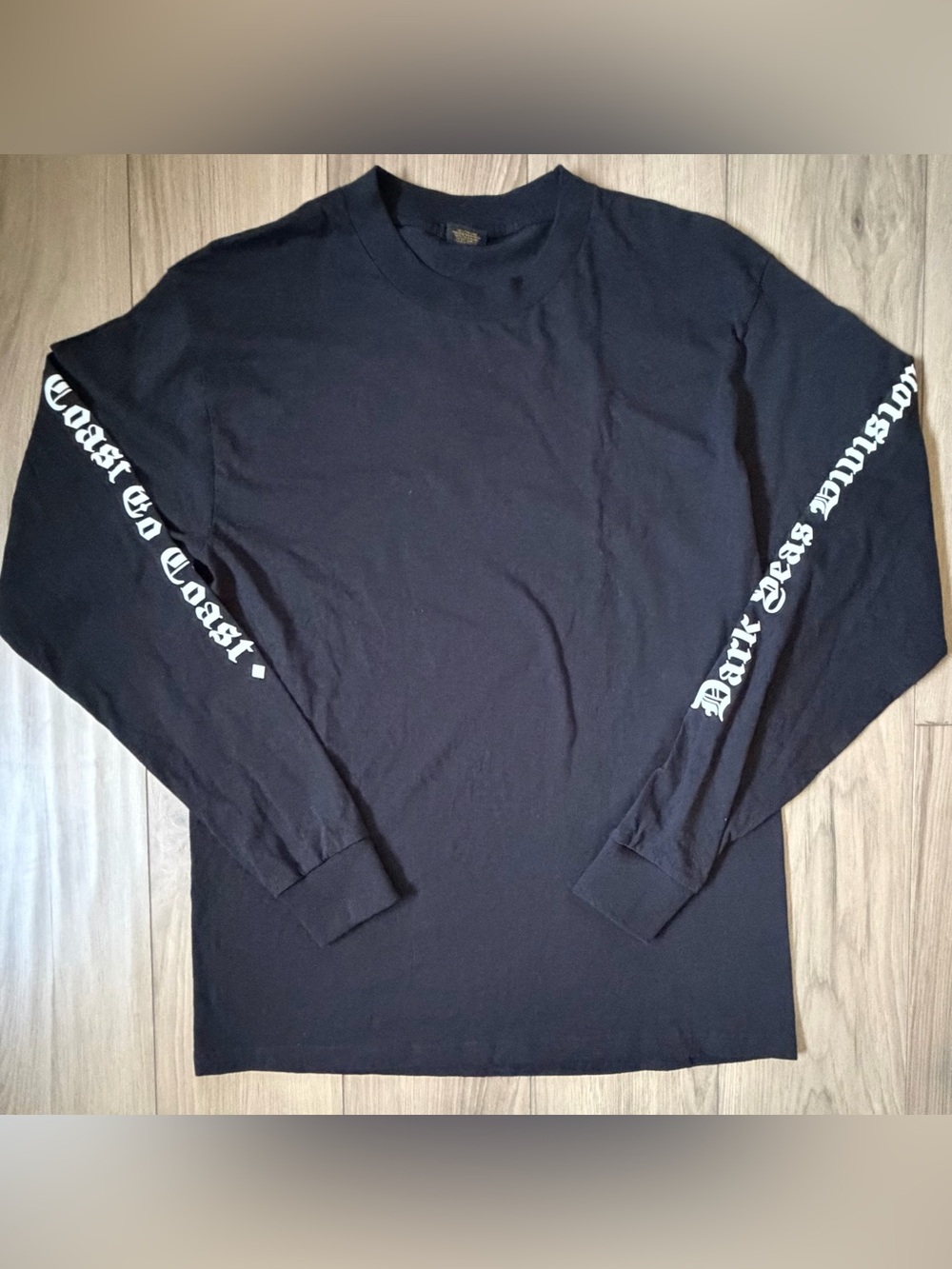 Dark Seas Division T-Shirt Mens M Long Sleeve Graphic Tee Logo Black Crew Neck